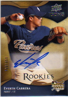 2009 Upper Deck Icons #137 Everth Cabrera AU/600