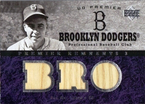 2007 Upper Deck Premier Remnants Triple #PR Pee Wee Reese