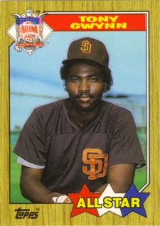 1987 Topps Tiffany #599 Tony Gwynn AS