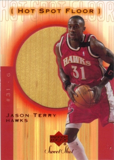 2001-02 Sweet Shot Hot Spot Floor #JTF Jason Terry