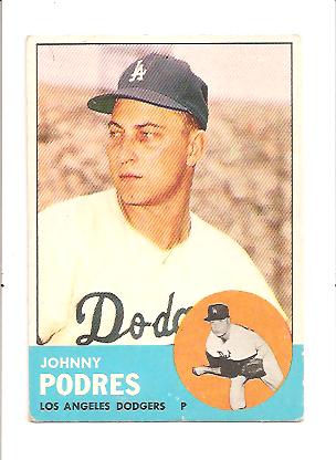 1963 Topps #150 Johnny Podres