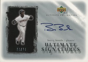 2001 Ultimate Collection Signatures Silver #BAB Barry Bonds
