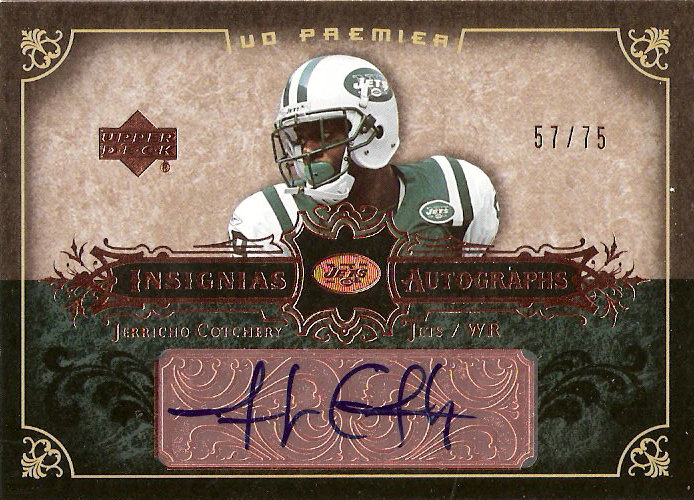 2007 Upper Deck Premier Insignias Autographs Bronze #INJC Jerricho Cotchery