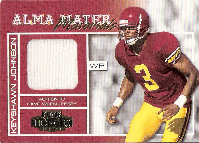 2001 Playoff Honors Alma Mater Materials #AM10 Keyshawn Johnson