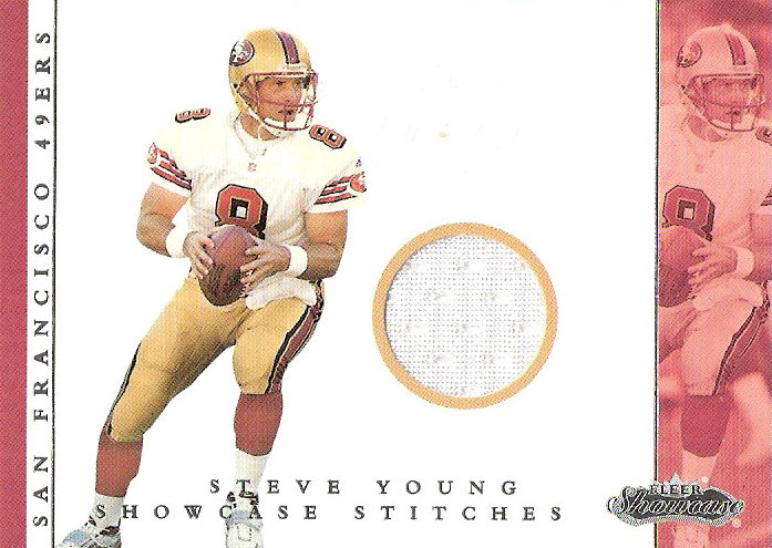 2001 Fleer Showcase Stitches #17 Steve Young
