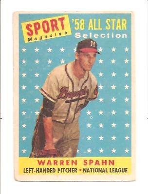 1958 Topps #494 Warren Spahn AS