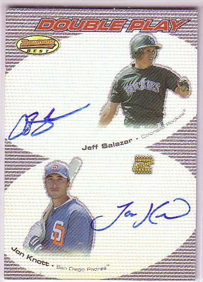 2004 Bowman's Best Double Play Autographs #SK Jeff Salazar/Jon Knott