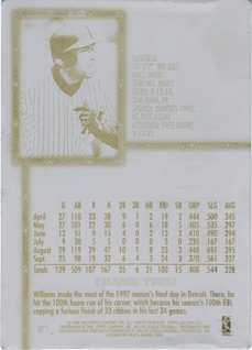 1998 Topps Gallery Original Printing Plates #85 Bernie Williams