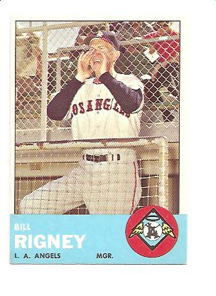 1963 Topps #294 Bill Rigney MG