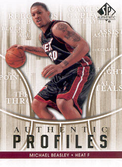 2008-09 SP Authentic Profiles #AP47 Michael Beasley