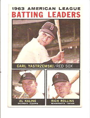1964 Topps #8 AL Batting Leaders/Carl Yastrzemski/Al Kaline/Rich Rollins