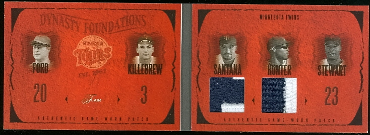 2005 Flair Dynasty Foundations Level 2 Patch #MT J.Santana/T.Hunter