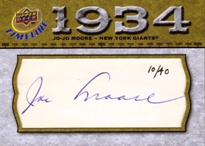 2008 Upper Deck Timeline Cut Signatures #JM Jo-Jo Moore/40