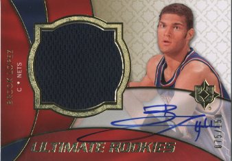 2008-09 Ultimate Collection #126 Brook Lopez JSY AU RC