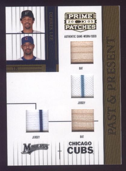 2005 Prime Patches Past and Present Double Swatch Combo #13 Derrek Lee B-B-J-J/150