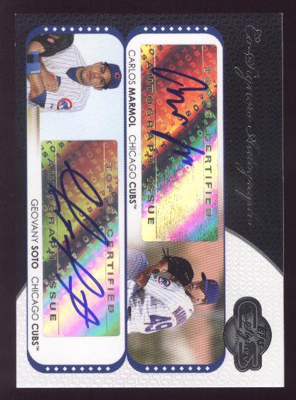 2008 Topps Co-Signers Dual Autographs #MS Carlos Marmol/Geovany Soto A