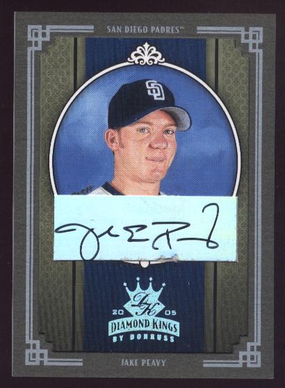 2005 Diamond Kings Signature Framed Green Platinum #189 Jake Peavy