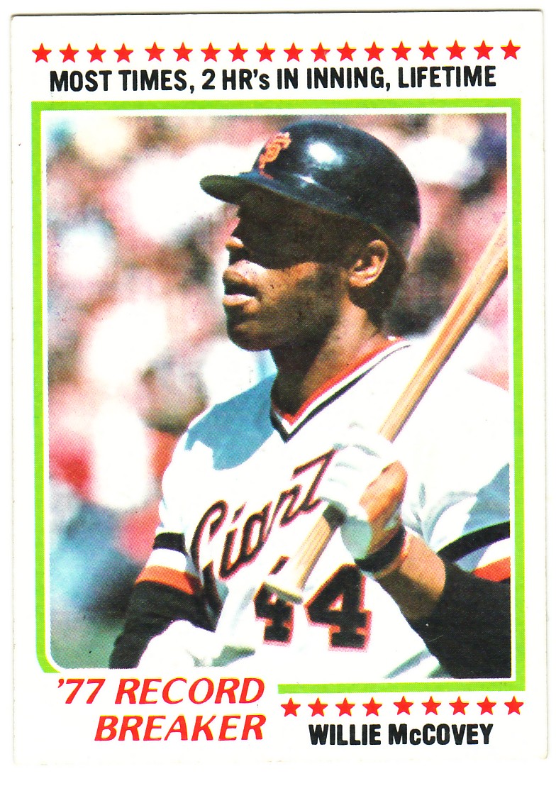 1978 Topps #3 Willie McCovey RB