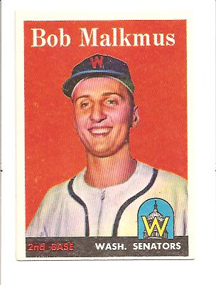 1958 Topps #356 Bob Malkmus RC