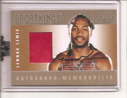 2009 Sportkings Autograph Memorabilia Silver #LL2 Lennox Lewis Shorts/20*