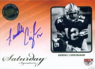 2009 Press Pass Legends Saturday Signatures #SSRC Randall Cunningham