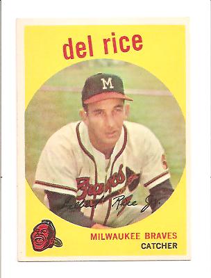 1959 Topps #104 Del Rice