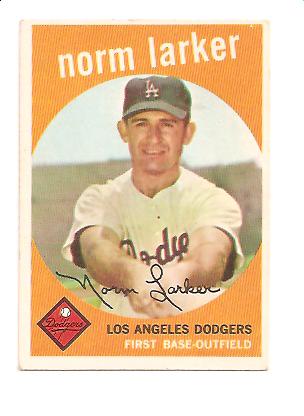 1959 Topps #107 Norm Larker RC