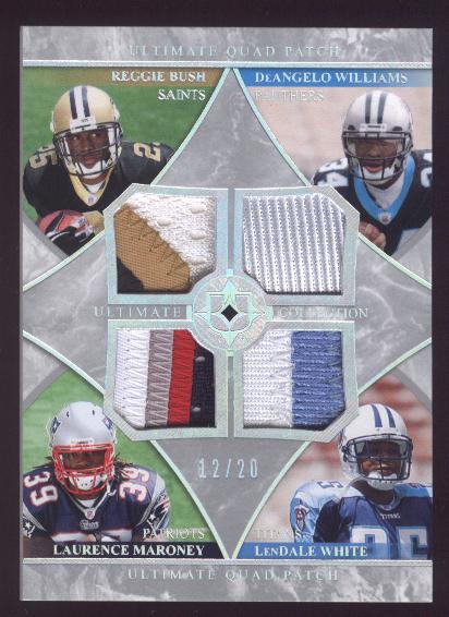 2006 Ultimate Collection Jerseys Quad Patch #BMWW Reggie Bush/Laurence Maroney/DeAngelo Williams/LenDale White