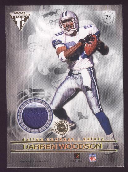 2001 Titanium Double Sided Jerseys Patches #74 Troy Hambrick/Darren Woodson