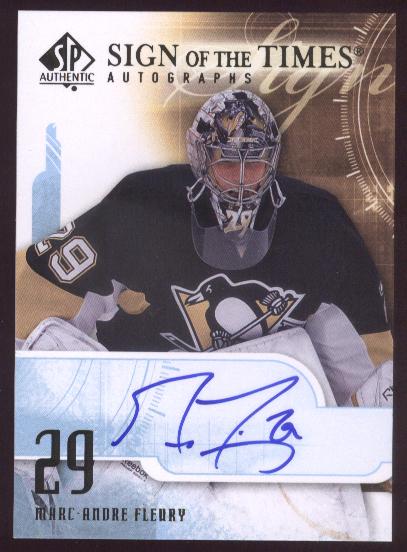 2008-09 SP Authentic Sign of the Times #STFL Marc-Andre Fleury