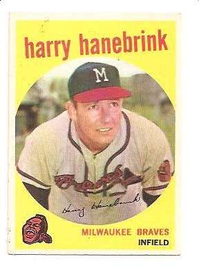 1959 Topps #322A Harry Hanebrink (with Traded Line)