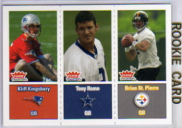 2003 Fleer Tradition #299 Kliff Kingsbury RC/Tony Romo RC/Brian St. Pierre RC
