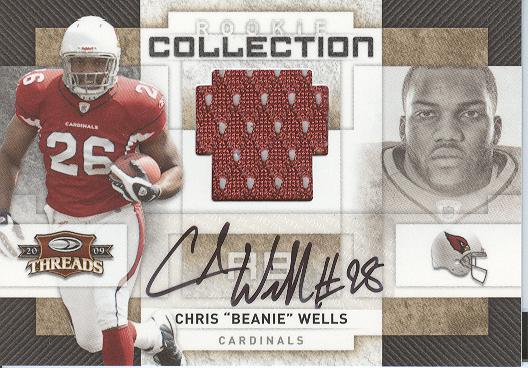 2009 Donruss Threads Rookie Collection Materials Autographs #3 Chris Wells
