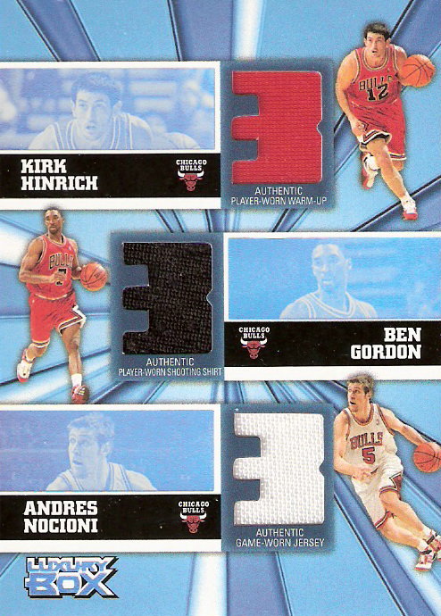 2005-06 Topps Luxury Box Trinity Triple Relics #HGN Kirk Hinrich/Ben Gordon/Andres Nocioni