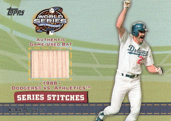 2004 Topps Series Stitches Relics #KG Kirk Gibson Bat B