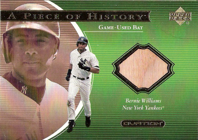 2001 Upper Deck Ovation A Piece of History #BW Bernie Williams
