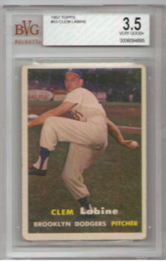 1957 Topps #53 Clem Labine