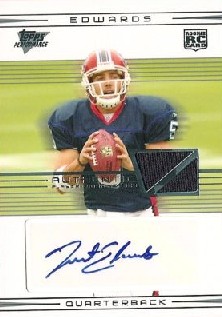 2007 Topps Performance Rookie Autographed Relics #101 Trent Edwards D