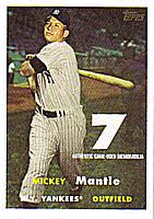 2007 Topps Target Factory Set Mantle Memorabilia #MMR57 Mickey Mantle 57T