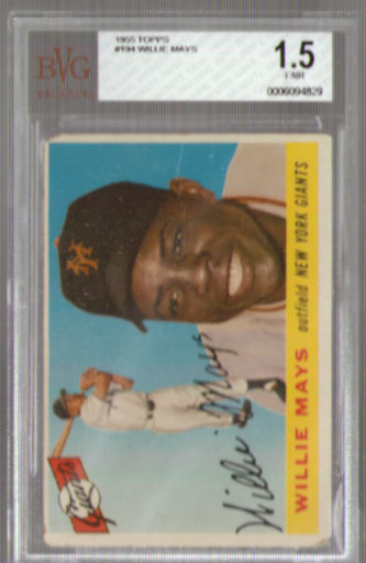 1955 Topps #194 Willie Mays BGS 1.5! NICE!