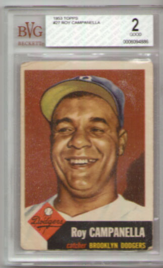 1953 Topps #27 Roy Campanella BVG Good 2! DODGERS!