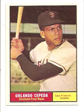 1961 Topps #435 Orlando Cepeda UER/(San Francis on/card front)