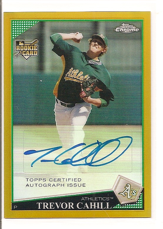 2009 Topps Chrome Gold Refractors #224 Trevor Cahill AU