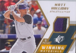 2009 SPx Winning Materials Patch #WMMH Matt Holliday