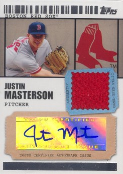 2009 Topps Ticket to Stardom Autograph Relics #JM Justin Masterson A