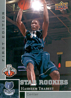 2009-10 Upper Deck First Edition #187 Hasheem Thabeet RC front image