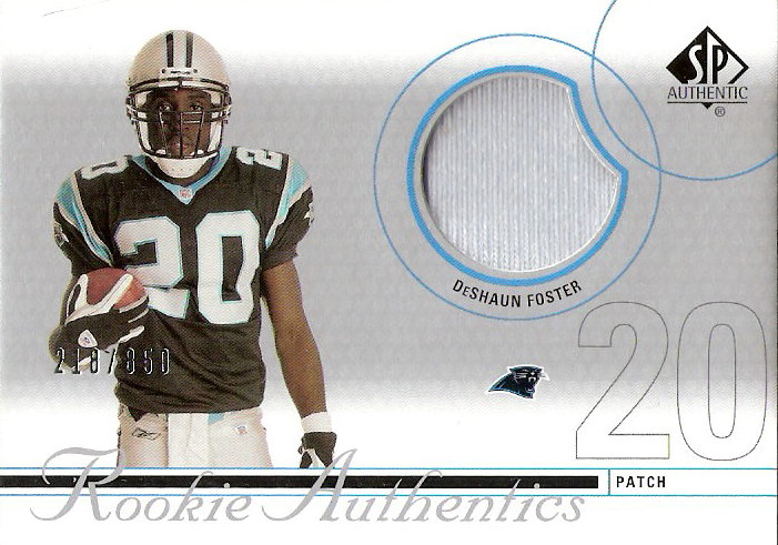 2002 SP Authentic #221 DeShaun Foster JSY RC
