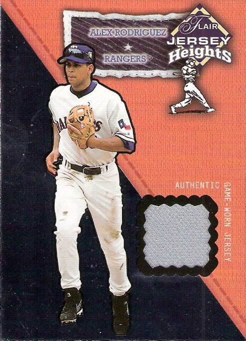 2002 Flair Jersey Heights #22 Alex Rodriguez SP