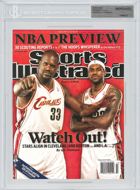 SPORTS ILLUSTRATED BGS Uncirculated SHAQ and LEBRON JAMES