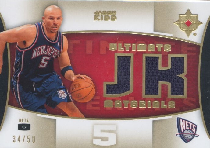 2007-08 Ultimate Collection Materials Gold #JK Jason Kidd